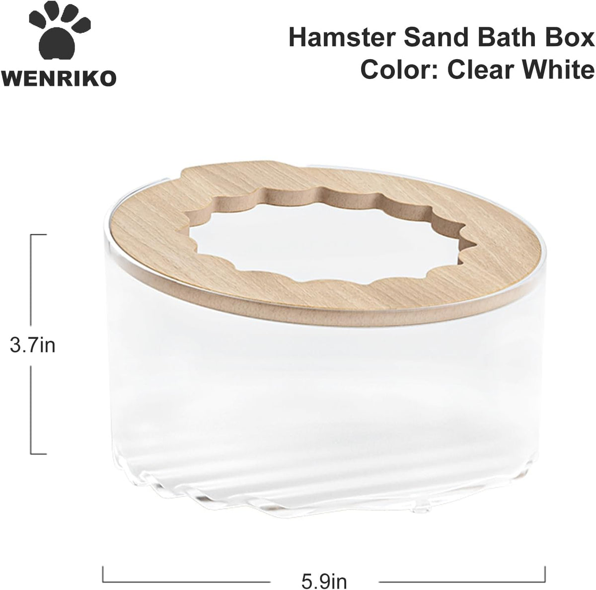 Hamster Sand Bath Box, Small Animal Bathroom & Digging Room, Easy to Clean