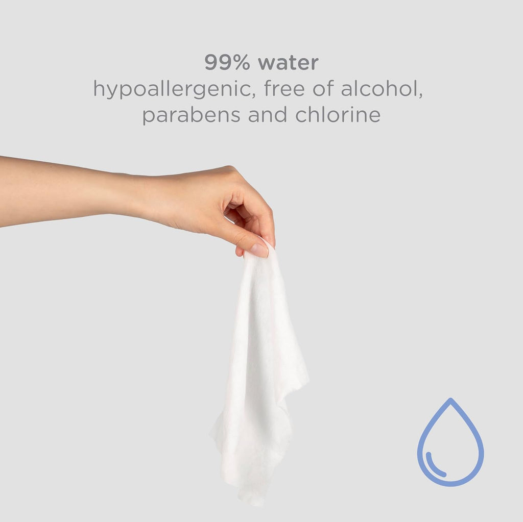 Fragrance-Free Baby Wipes, 99% Water Based, EWG Verified, 3 Pack