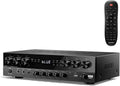 Stereo Receivers, Premium 1000W Peak Power 6 Channel Audio Amplifier with Bluetooth 5.3, USB, FM, 2 Mic-in, Echo