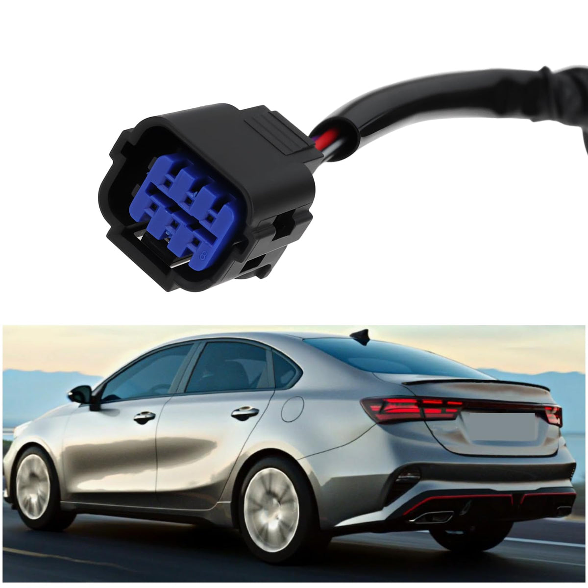 ECSiNG Car Outer Tail Light Lamp Socket Wire Harness 92491-M7000 92491M7000 Compatible with Kia Forte 2019-2023 31.5cm