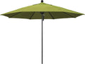 11Ft Commercial Grade Market Umbrella, Pulley Lift, Aluminum/Fiberglass, 2mm pole wall, Black Frame, Solution Dyed