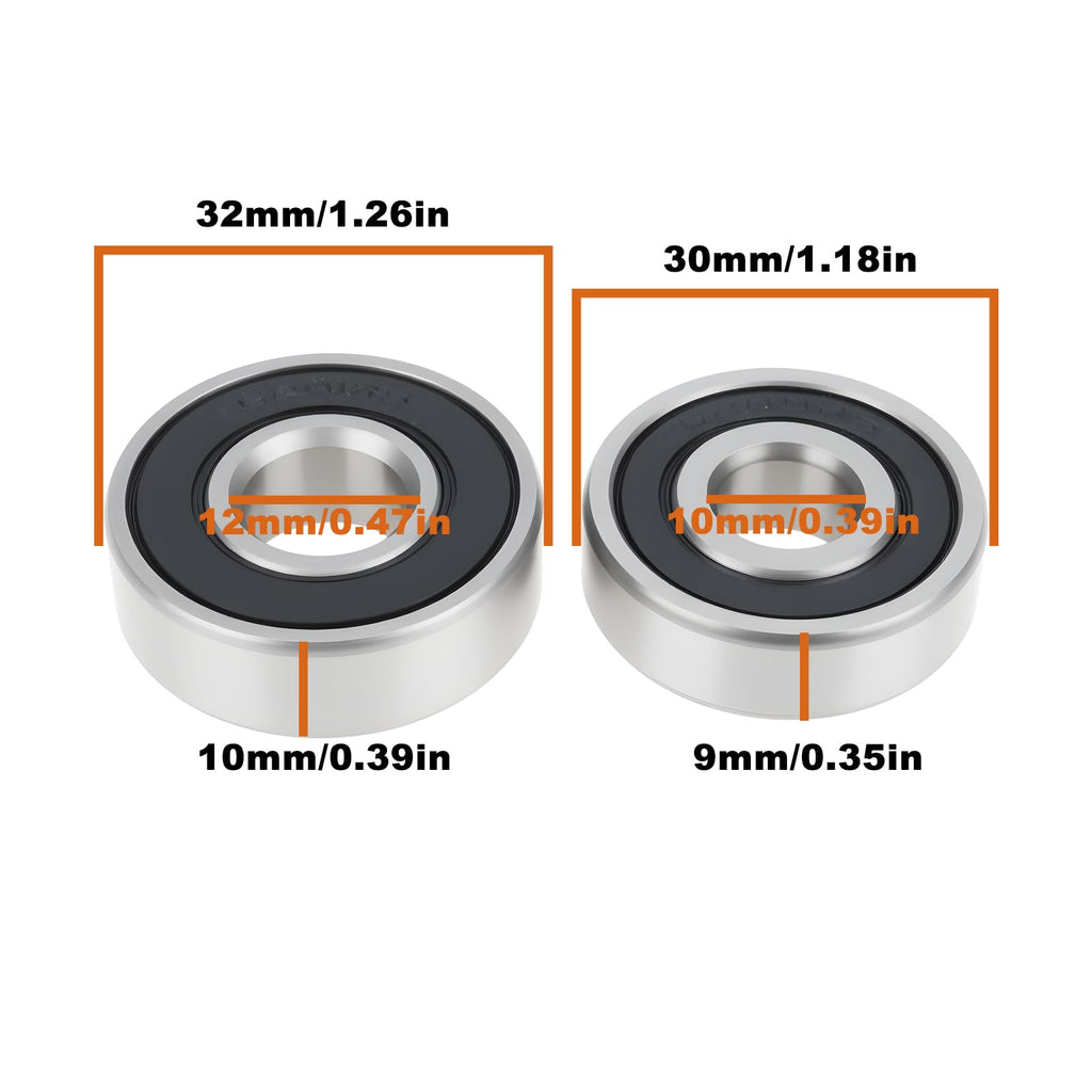 ECSiNG 2 Pcs Table Saw Motor Armature Bearing 6200RS 6201RS Compatible with Ridgid R4513