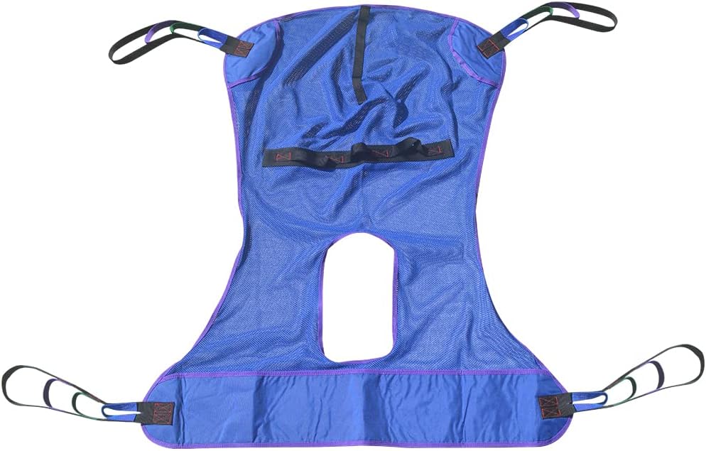 Universal Full Body Mesh Lift Sling with Commode Opening,Polyester Slings for Patient Lifts -Compatible with Hoyer, Invacare, McKesson, Drive, Lumex, Medline, Joerns (X-Large)