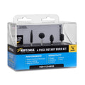 Kutzall 4-Piece Rotary Burr Kit - 1⁄8" Shaft, Very Coarse - Wood Carving Bits for Dremel, Foredom, Ryobi, DeWalt, Milwaukee Tools - Structured Tungsten Carbide