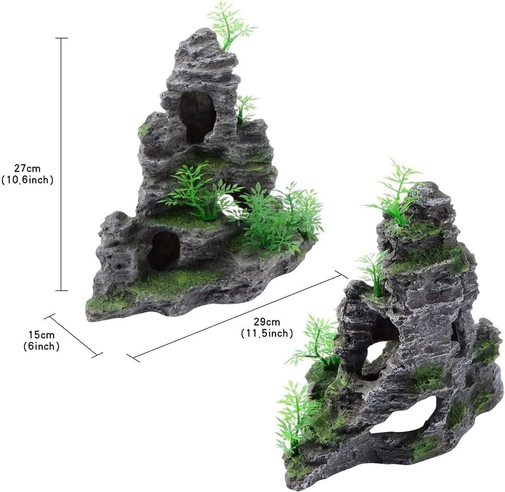 Aquarium Mountain View Stone Ornament