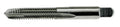 Drillco 2850 Series High-Speed Steel Spiral Point Threading Tap, Uncoated (Bright) Finish, Round Shank with Square End, Plug Chamfer, M10 x 1.25 Size