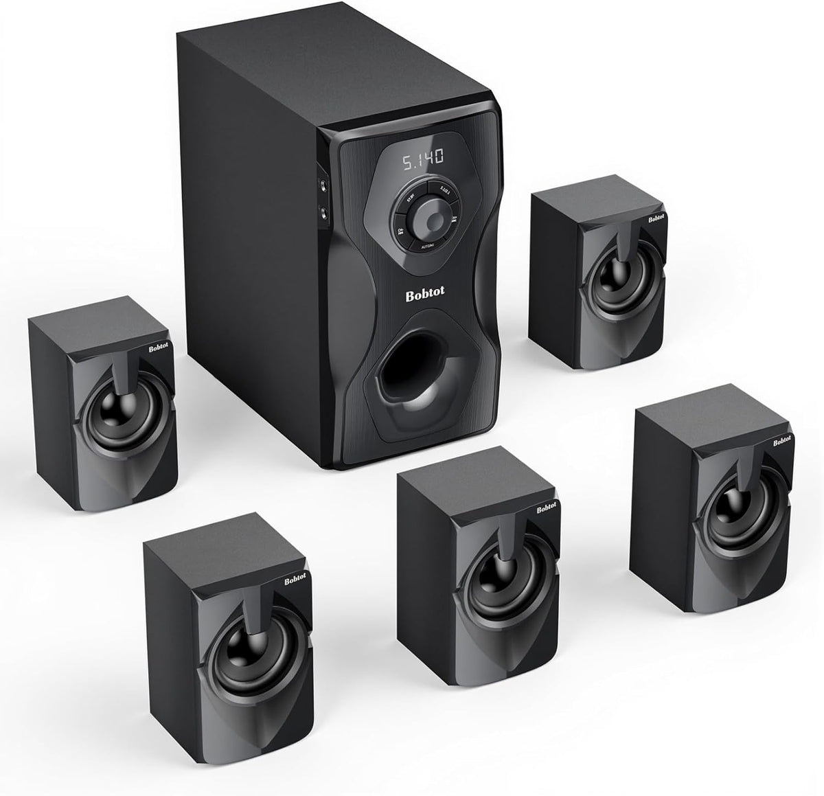 Surround Sound System Home Theater Speakers | 700 Watts Peak Power 5.1/2.1Wired Stereo Speaker System 5.25" Subwoofer