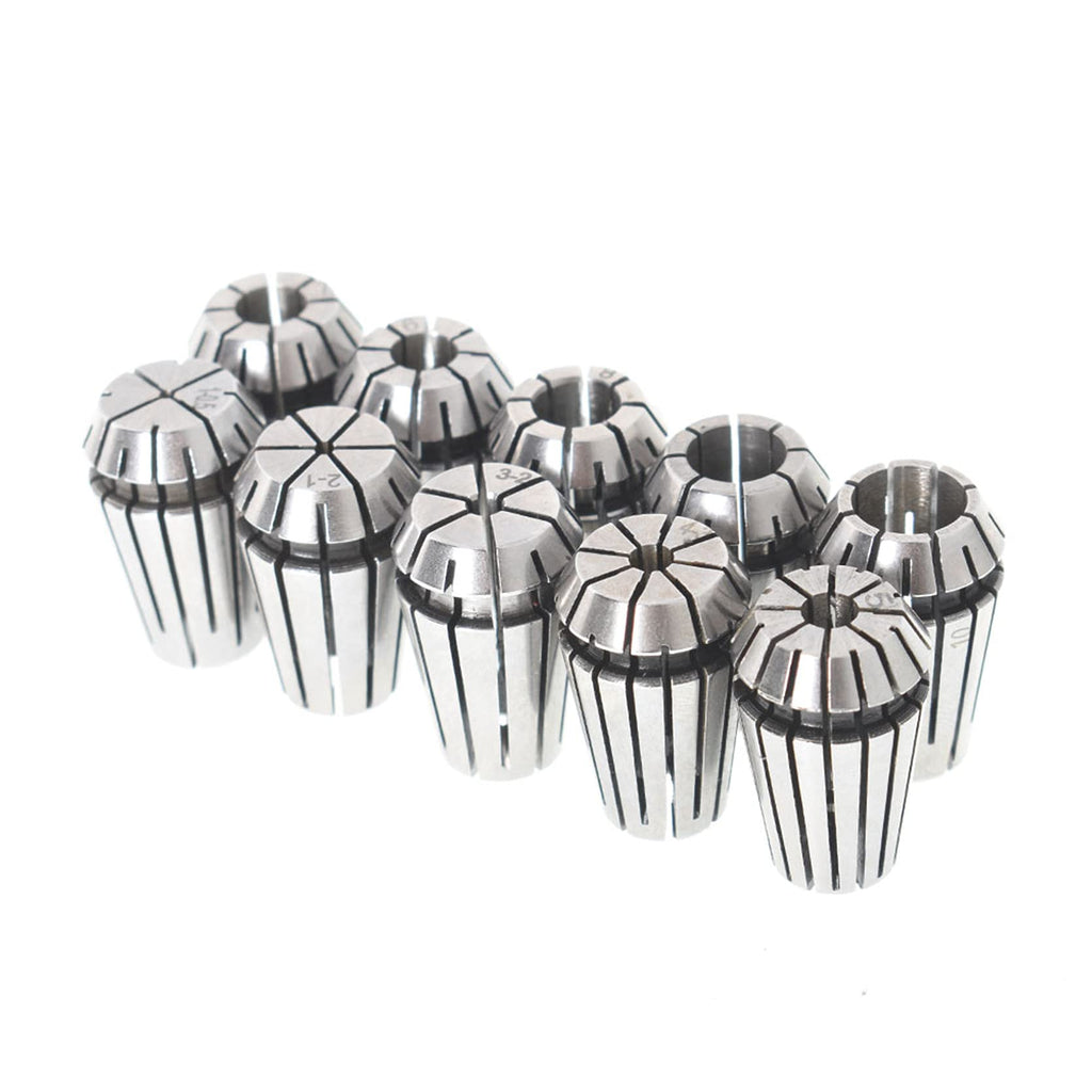 TINVHY 10PCS ER16 Collet Set 1-10mm CNC Super Precision Milling Tool