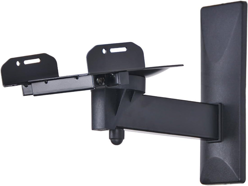 One Pair of Side Clamping Bookshelf Speaker Mounting Bracket with Swivel and Tilt for Large Surrounding Sound
