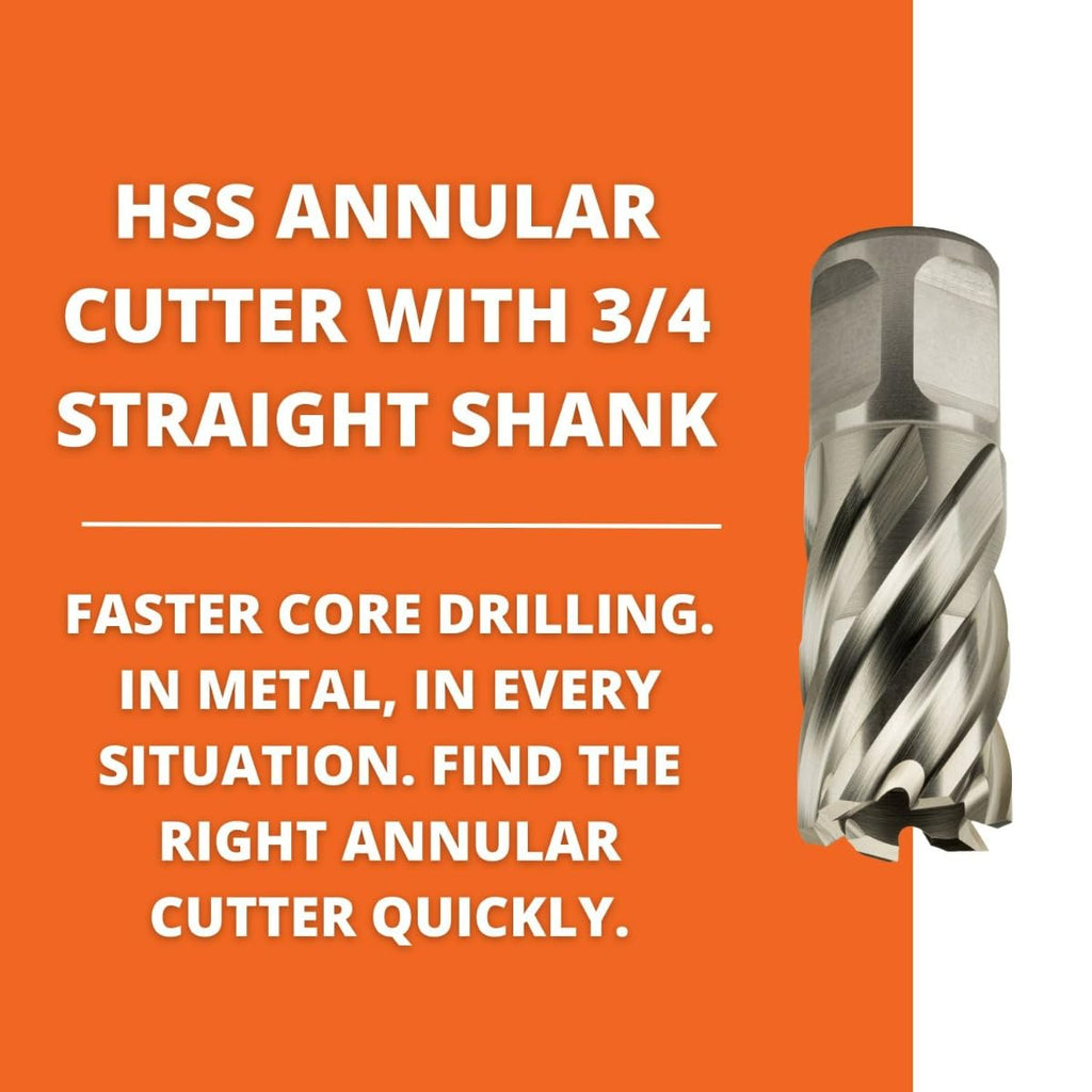 Slugger by Fein HSS Annular Cutter with Pilot Pin, 3/4" Dia, 1" Depth