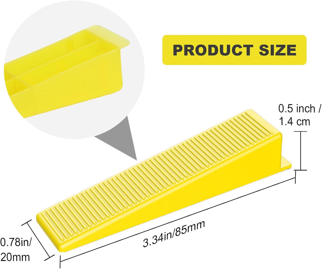200PCS Tile Leveling System Tile Wedges for 1/8", 1/16", 1/32" Spacers