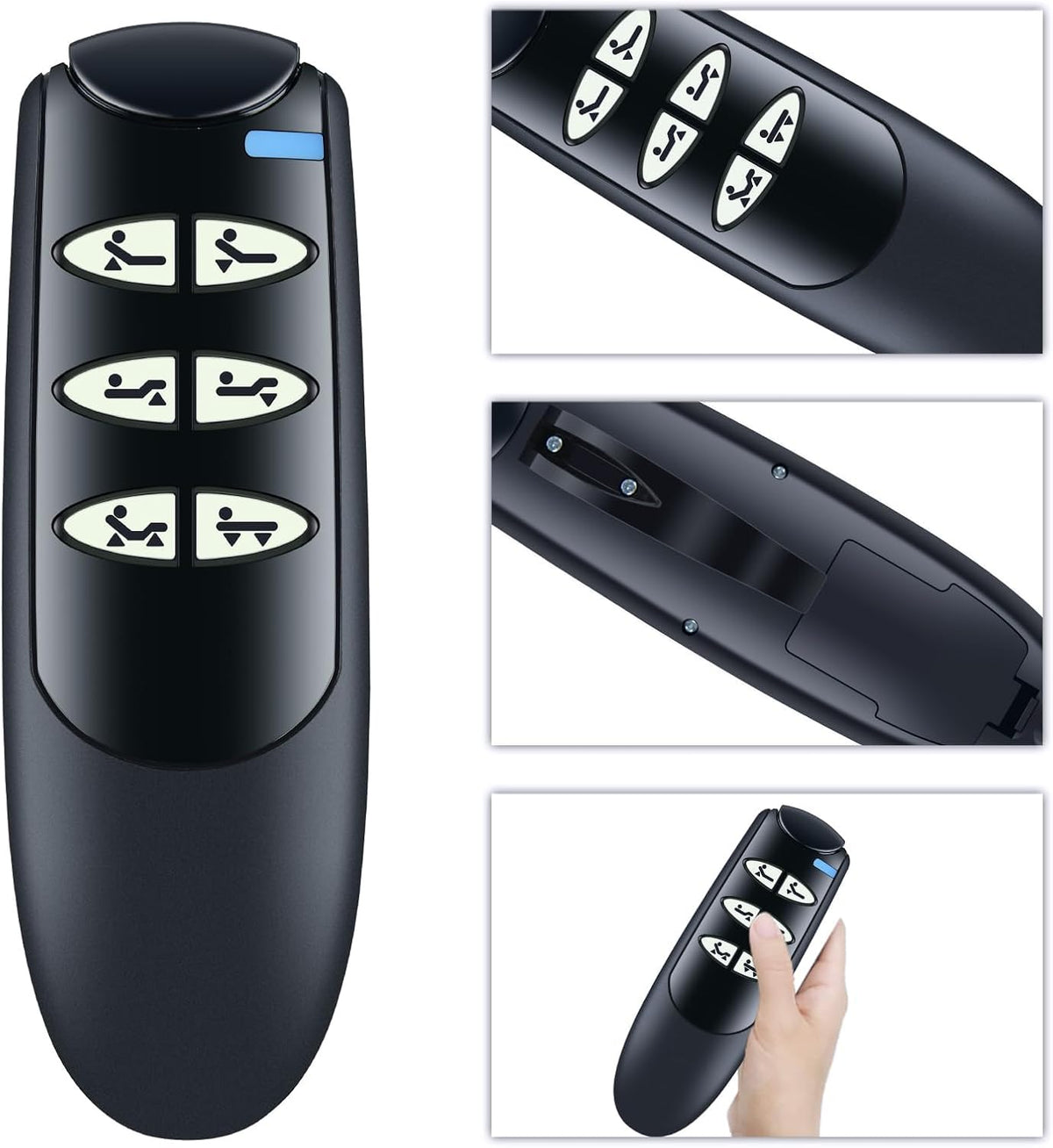 PZL Replacement 6-Button 5-Pin Pendant Hand Remote Control 15030HC-G for Drive Medical Delta Ultra-Light 1000 Semi-Electric Hospital Bed, for 15033 & 15235