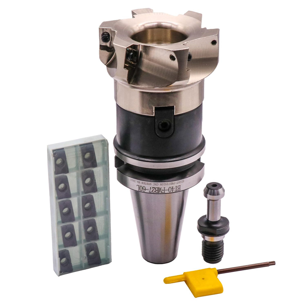 BT40 Arbor, 3.15"/80mm Cut Dia 400R-80-27-6T Face Mill Shell Cutter Set