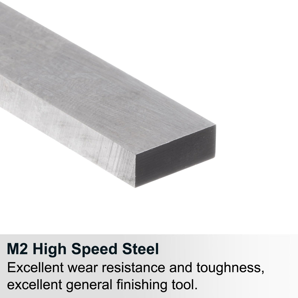 uxcell Square Lathe Tool Bit Blank 5mm x 12mm x 200mm (3/16" x 15/32" x 7-7/8") M2 HSS (High Speed Steel) Lathe Turning Tool Milling Blanks Rectangular Fly Cutter Mill Blank