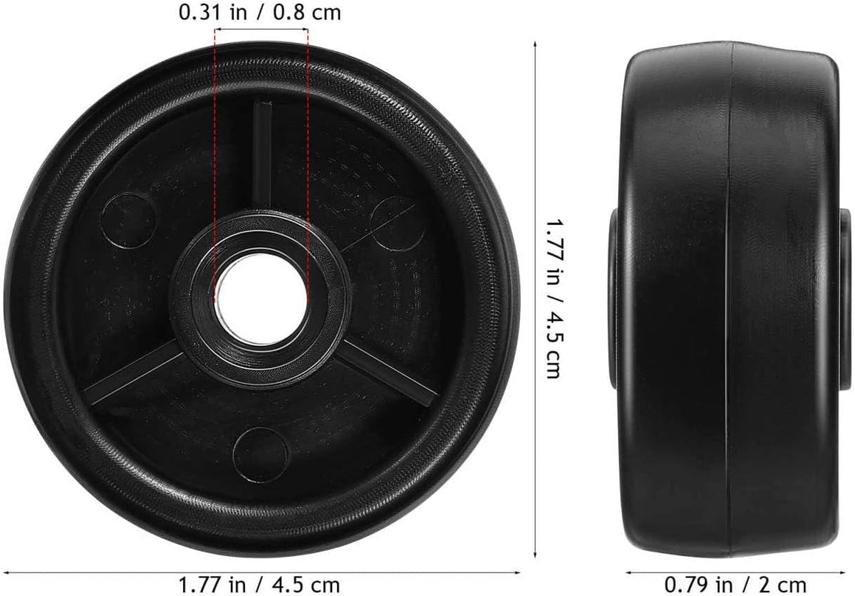 Gym Equipment Caster Replacement, 4pcs Fitness Equipment Plastic Roller Wheels Compatible with Treadmills and