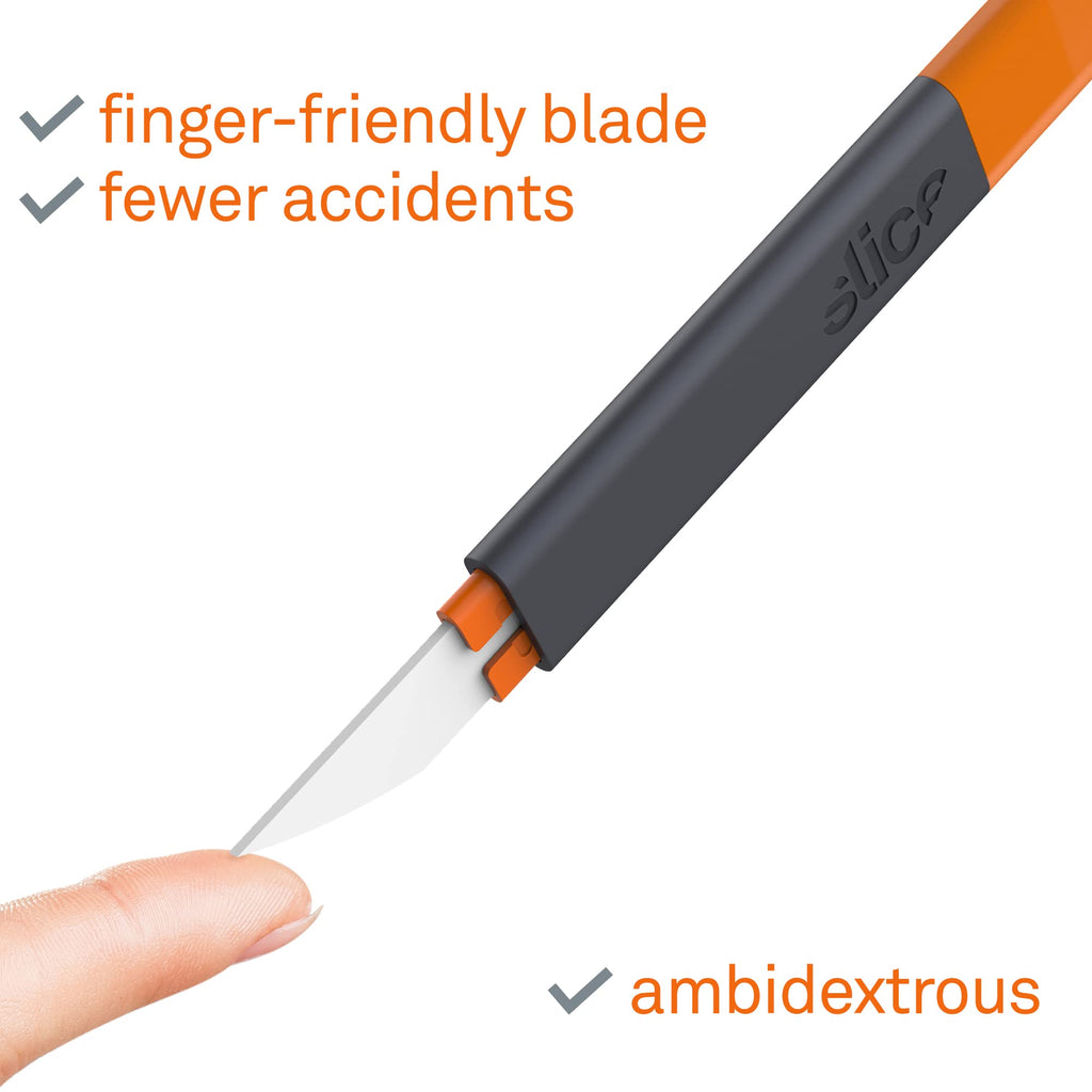 Slice 10482 Deburring Tool, Industrial Grade, Ideal for Deburring Sheet Metal Edges, Injection-moulded Plastics, and 3D-Printed Prototypes, Never Rusts, Lasts 11x Long as Metal