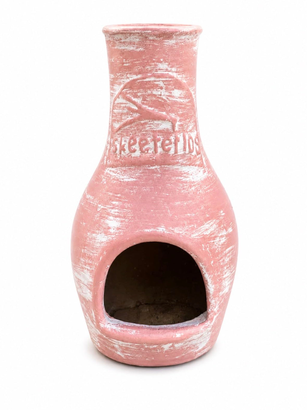 Skeeterlog Chiminea Kit - Clay Outdoor Firewood - Cherokee Rose