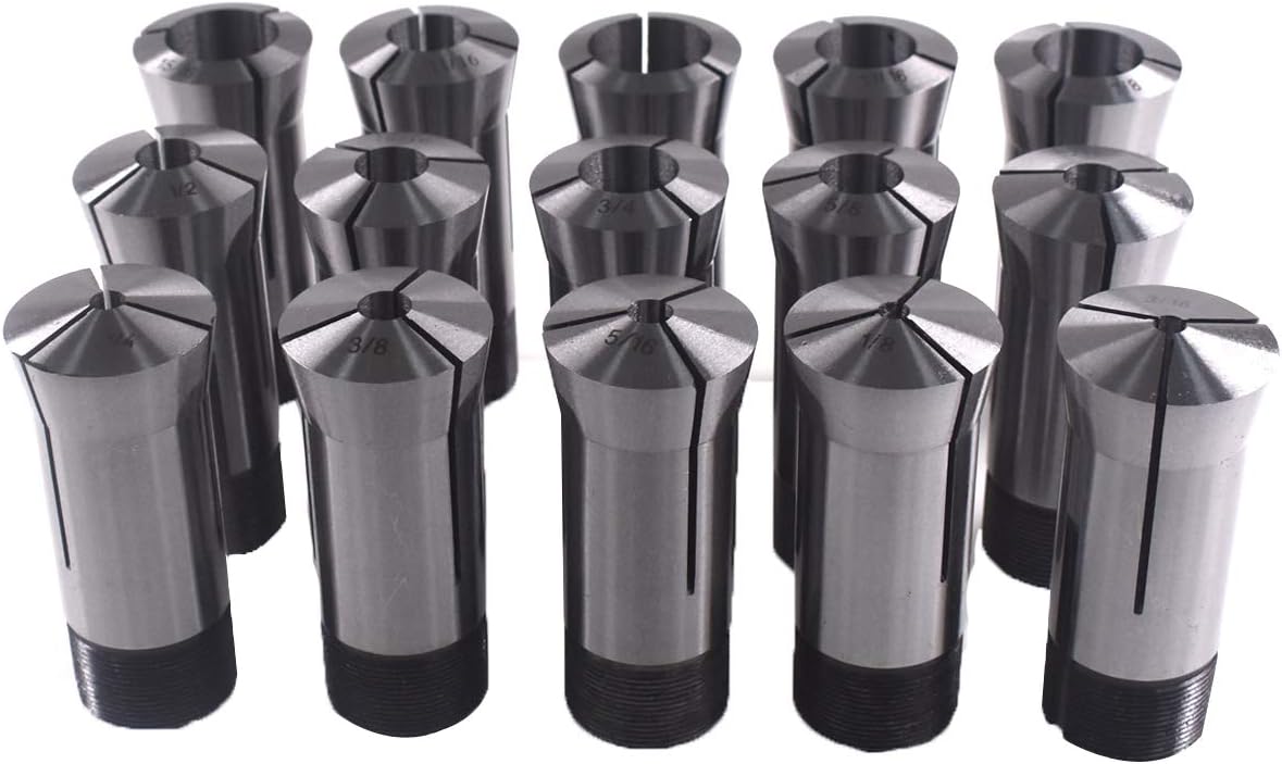 Precision 5C Collet Set, Mill Chuck Holder Hardened T.I.R. 0.0005" Lathe