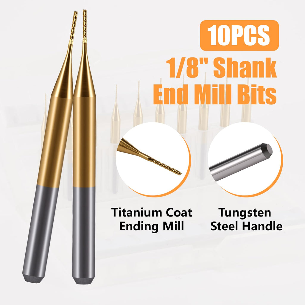 Haoruili 10Pcs 1.5mm Carbide End Mill
