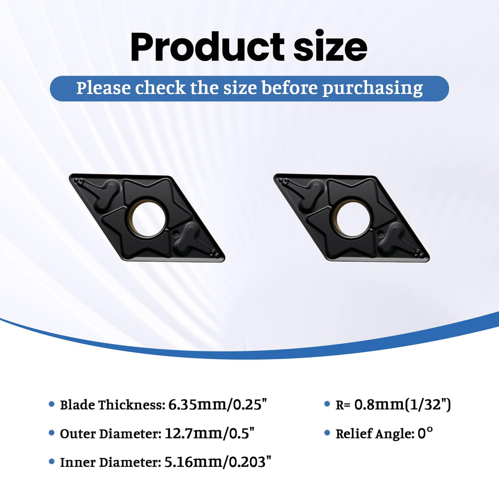 Zorqon 10Pcs DNMG442 DNMG150608 Carbide Turning Inserts