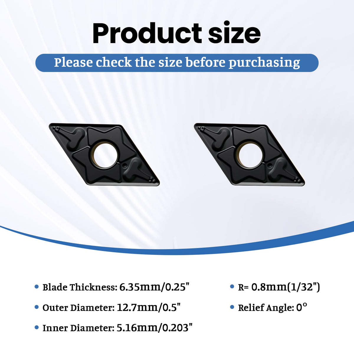 Zorqon 10Pcs DNMG442 DNMG150608 Carbide Turning Inserts