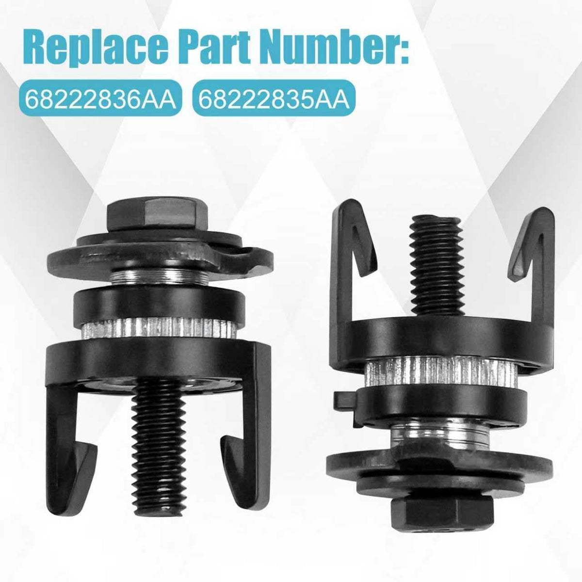 2 Pack 68222835AA 68222836AA Headlamp Headlight Mounting Spacer Mount Clips