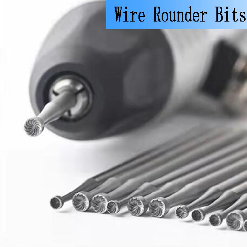 Luo ke 6 Pcs 1mm Round Cup Burr Wire End Rounder - 3/32'' Shank