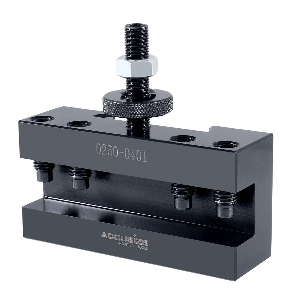Accusize Industrial Tools CA Turning and Facing Holder, for 1'' Turning Tools, Quick Change Tool Holder, Style 1, 0250-0401