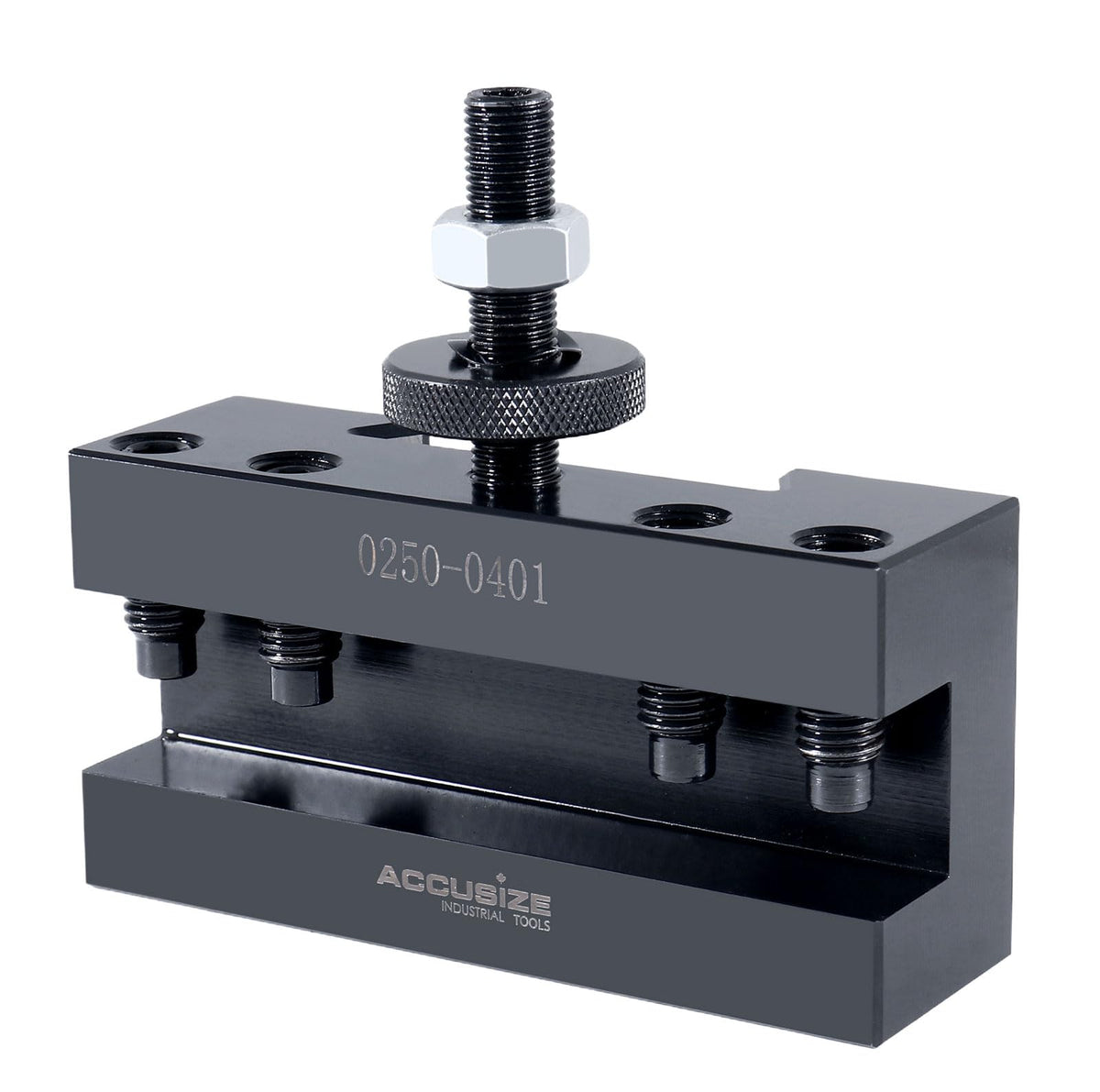 Accusize Industrial Tools CA Turning and Facing Holder, for 1'' Turning Tools, Quick Change Tool Holder, Style 1, 0250-0401
