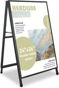 A Frame Sign 24x 36 Inch Heavy Duty Sandwich Board Double-Sided Folding Sign Holder Outdoor Pavement Sign for