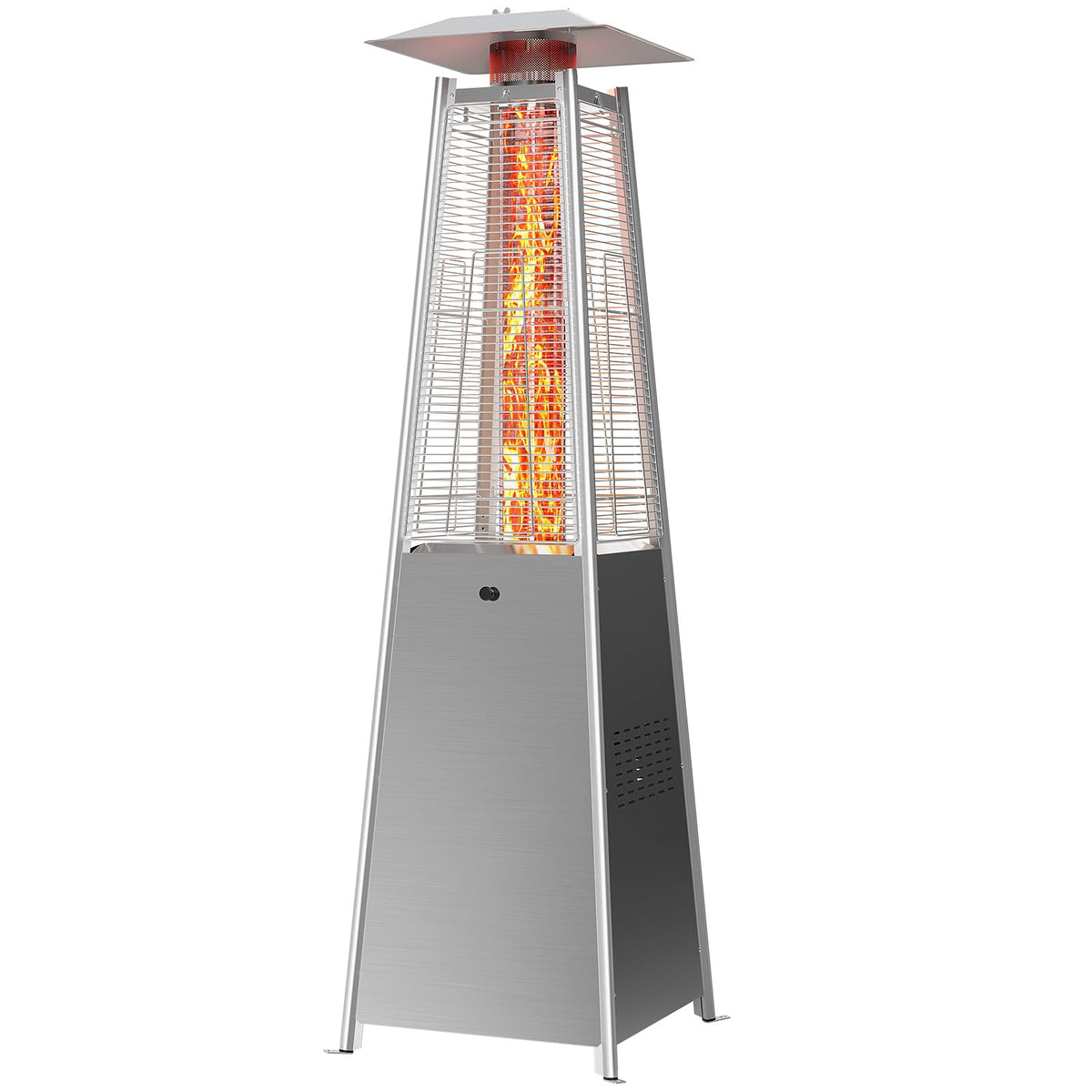 42000 BTU Pyramid Patio Heater, Portable Outdoor Heater with Wheels
