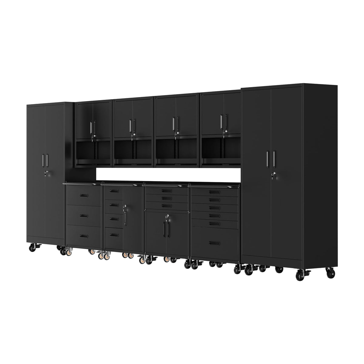 10-Piece Garage Storage Cabinets System Heavy Duty Workshop Set