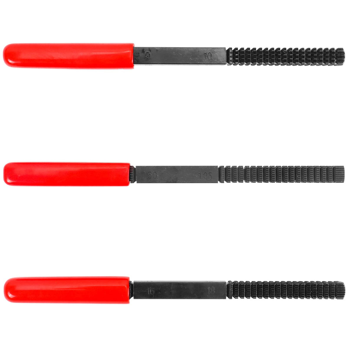 TOMMARS 3-Piece SAE and Metric Thread File Set for External Threads