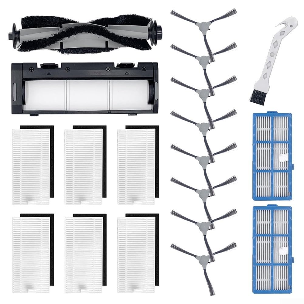 Replacement Parts Kit for Ionvac 2000 Robot Vacuum, Includes Side Brushes Filters Covers Main Brush Roller Accessories Set
