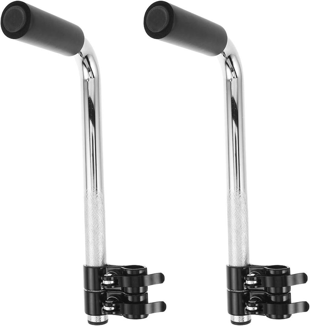 Sewroro 2pcs Stainless Steel Wheelchair Push Handle Extenders Universal Push Handle Extension Grip for Elderly Disabled Adult Transport Chair Accessories