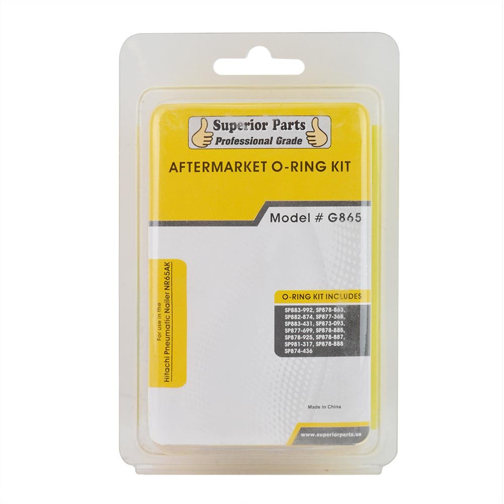 Superior Parts G865 Aftermarket O-Ring Kit Compatible with Hitachi NR65AK and NR65AK(S) Nailers