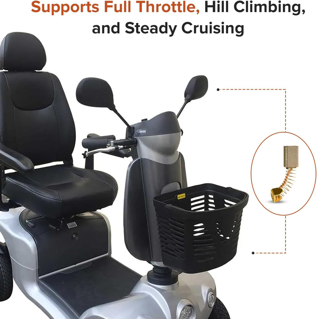 Replacement Motor Brush Set for Merits, Jazzy, Jet & Pride Scooters and Power Chairs (Set of 2)