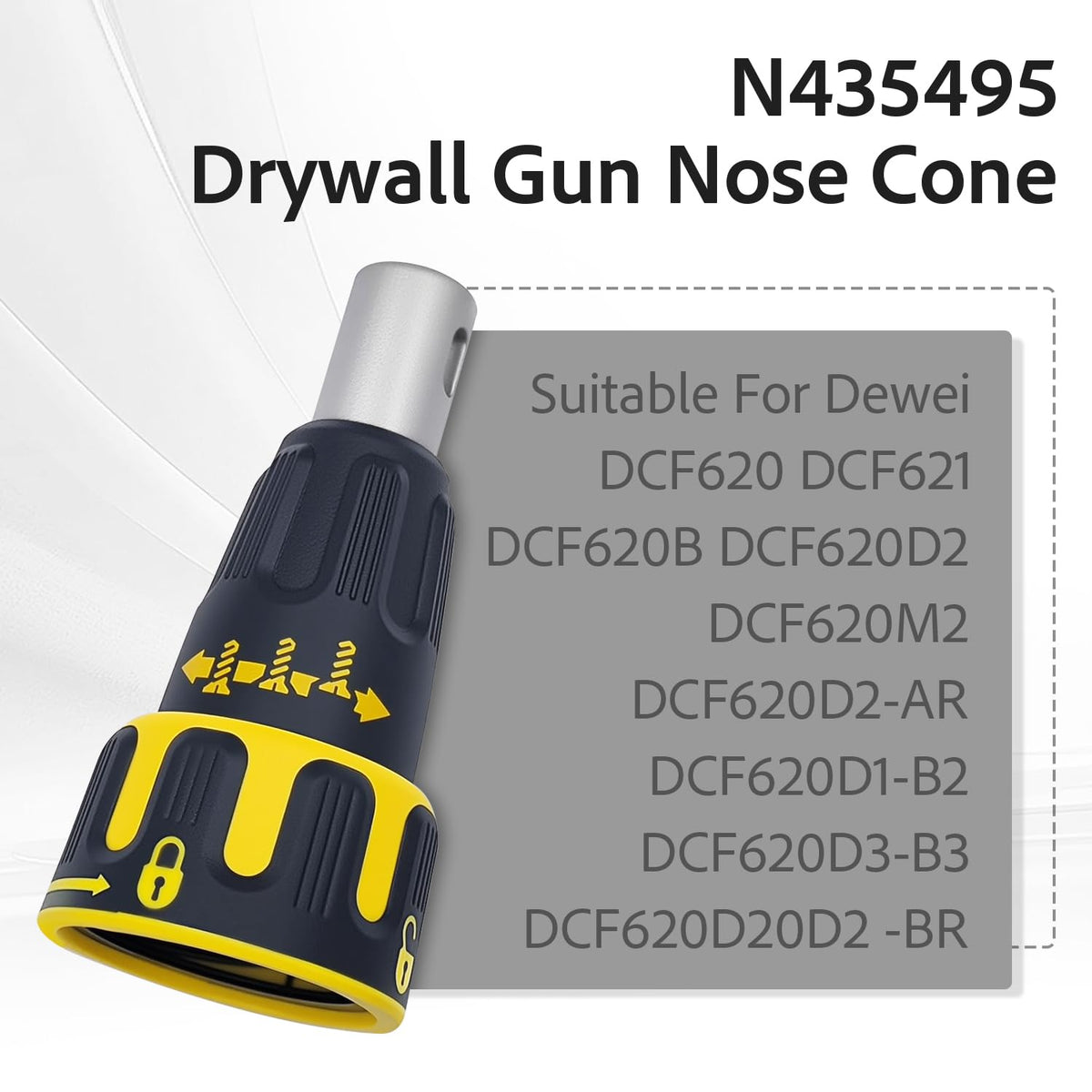 N435495 Nose Cone Assembly For DeWalt DCF620 DCF621 Drywall Gun Nose Cone