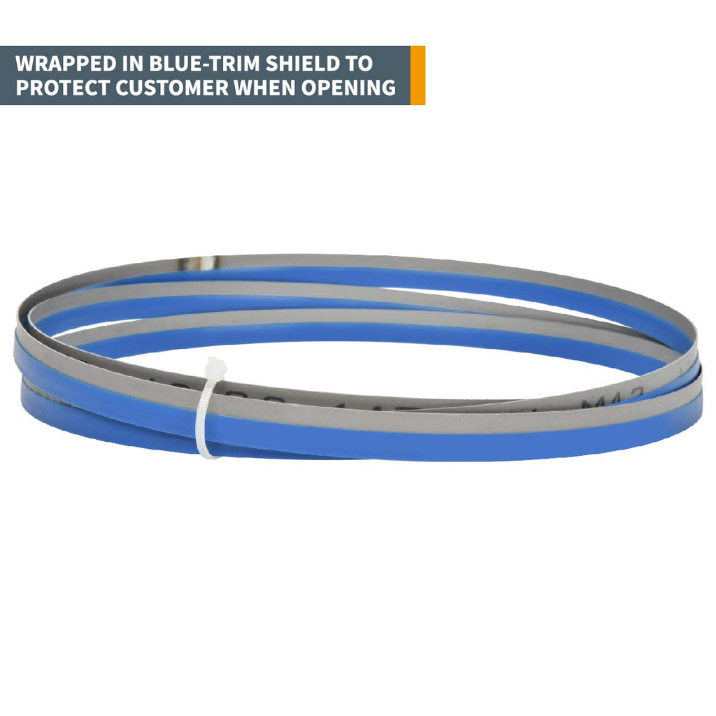 POWERTEC 64-1/2 Inch Bi-Metal Bandsaw Blades, 1/2" x 14 TPI Non-Ferrous Metal Cutting Band Saw Blades for Wen 3970 & BA4664, Delta 20-330, Grizzly, Jet and Shop Fox Band Saw, 1pk (13330)
