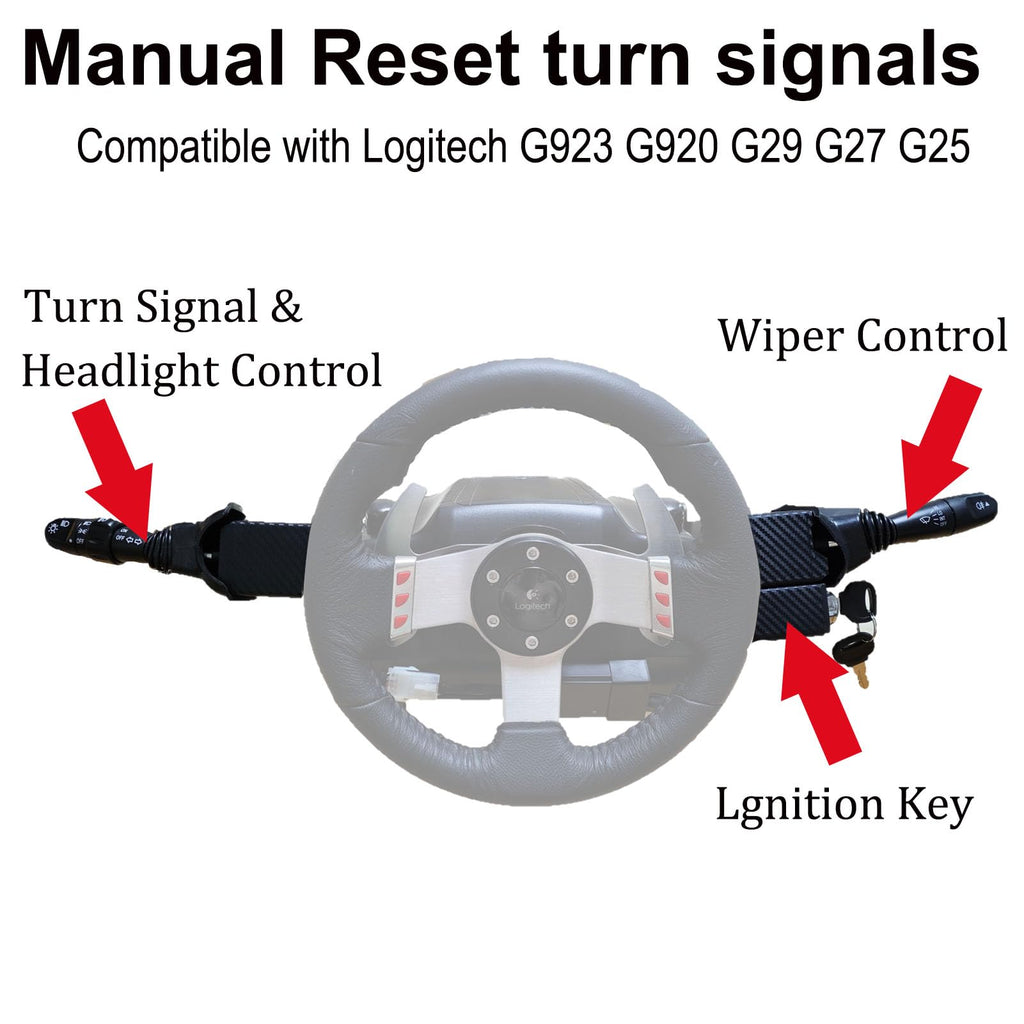 Turn Signal Headlight Dimmer Switch for Logitech G923 G920 G29 G27 G25 G PRO RS 50 System Direct Drive Servo Wheel Base;Multi-Function Stalks Wiper Lever Combination Racing Simulator Console Racing