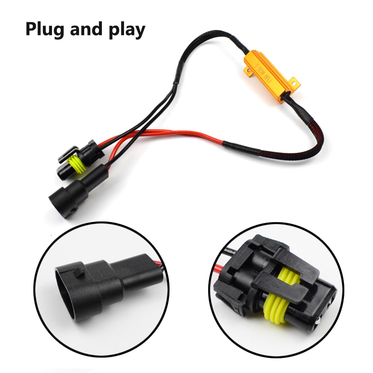 NGHEY Car LED decoder 9006/HB4 2-PC Eliminates LED Faults In car Lights, Repairs Bulb Switch Issues, Suitable For Most Car Models