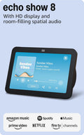 Like-New Amazon Echo Show 8, With Spatial Audio, Smart Home Hub, ideal for open living spaces, Designed for Alexa+