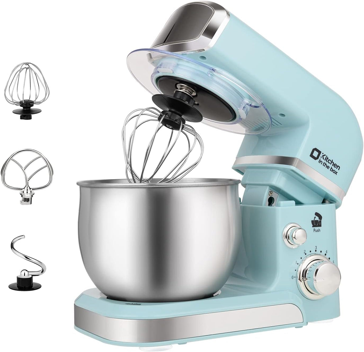 Stand Mixer,3.2Qt Small Electric Food Mixer,6 Speeds Portable Lightweight Kitchen Mixer for Daily Use with Egg