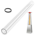 Patio Heater Glass Tube Replacement 49.5″ Tall 4″ Diameter with Rubber Ring