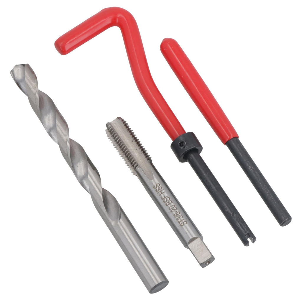 AB Tools 3/8” x 20 BSF Thread Repair Cutter Kit Helicoil Set for Damaged Threads 14pc