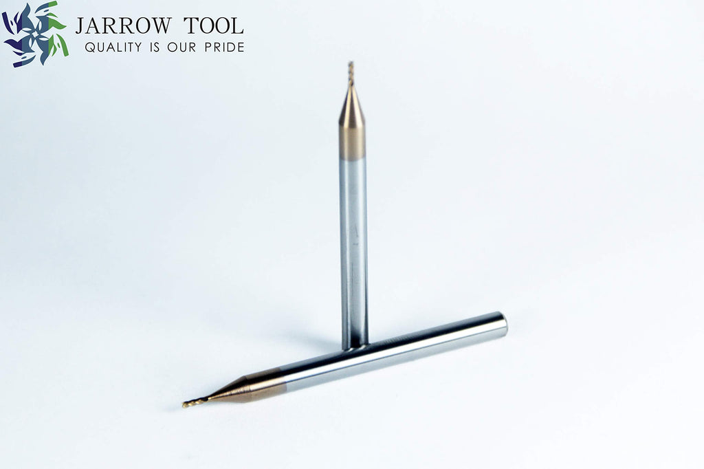 Jarrow Tool Square End Carbide Mill Set (Pack of 5) - 1/16 End Mill for Alloy Steels/Hardened Metals – 4 Flute TiAlN Coated Square Nose Milling Set for CNC Machine Milling Tools