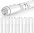JESLED 10Pack T8 LED Bulbs 4 Foot, 4FT Fluorescent Replacement, Type A+B,14W 2450LM 4000K Neutral White, Plug & Play or Ballast Bypass, G13, T8 T10 T12 LED Replacement, Frosted Cover
