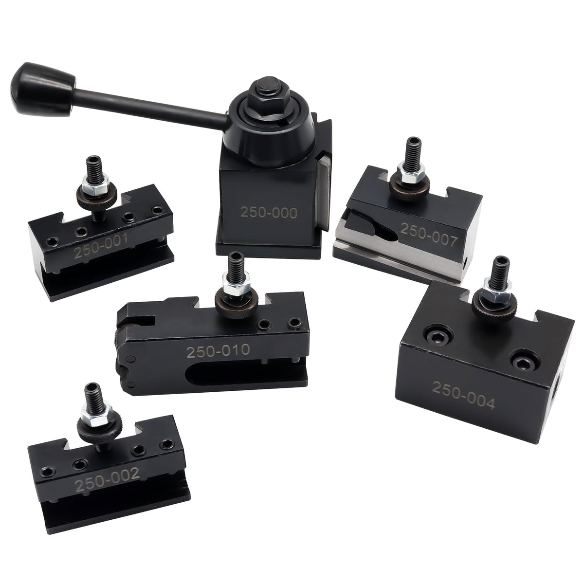 6Pcs OXA 250-000 Quick Change Tool Post Set, Lathe Tool Holder Kit