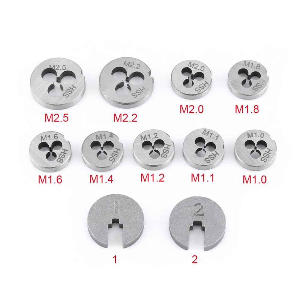 Cunyuer 30 Pcs Set Tap and Die Set Metric, Tap Dies Set Hand Tools Kit with Adjustable Wrench M1 M1.1 M1.2 M1.4 M1.6, M1.8 M2.0 M2.2 M2.5