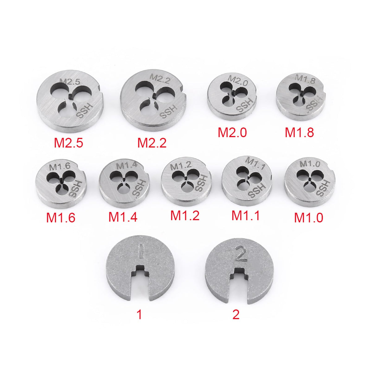 Cunyuer 30 Pcs Set Tap and Die Set Metric, Tap Dies Set Hand Tools Kit with Adjustable Wrench M1 M1.1 M1.2 M1.4 M1.6, M1.8 M2.0 M2.2 M2.5
